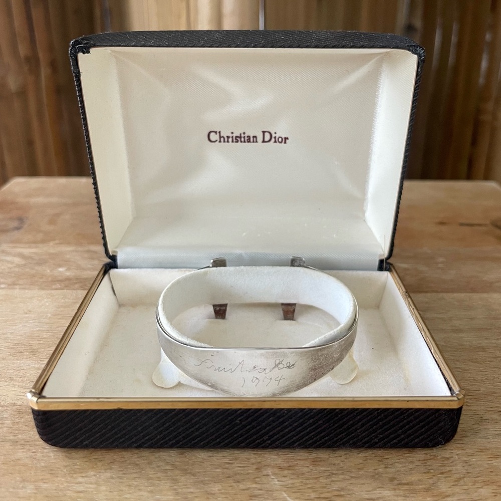 • Christian Dior Vintage Sterling Silver ID Bracelet •
